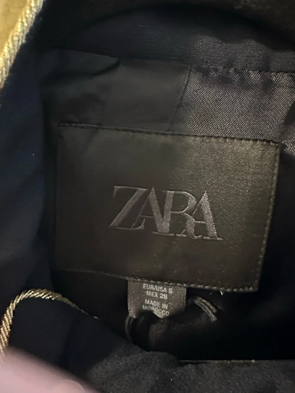 Zara limited edition Black Military-Style Blazer with Gold Trim. - Picture 8 of 12